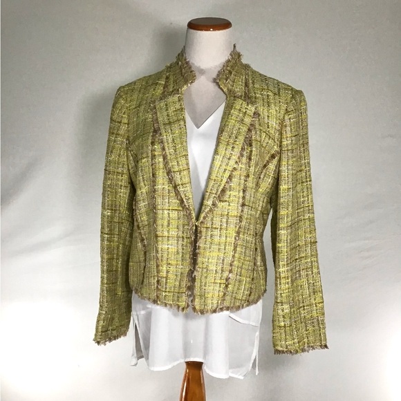 COPY - J Crew size 14 jacket woven tweed with iridescent threads - Picture 1 of 4